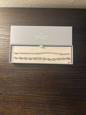 NEW Eye Candy Silver Bracelet Set
